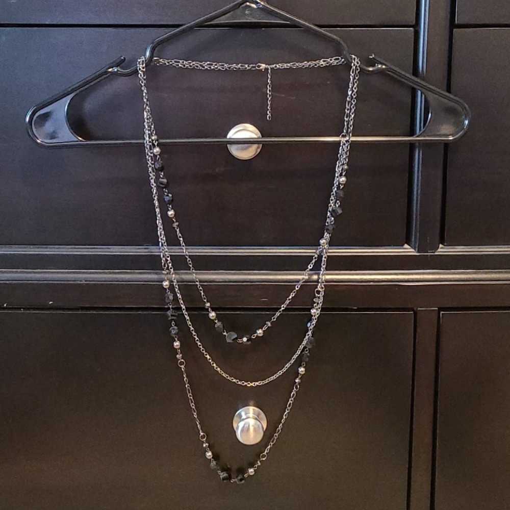 Elegant Black Multi-Layer Necklace